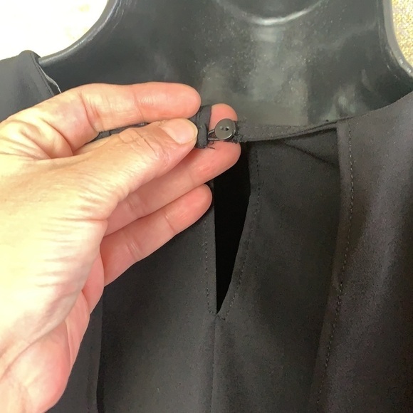 Zara Black Floral Embroidered Asymmetrical Ruffle Boho Blouse Size XS - Picture 10 of 16